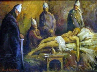 BÍLÝ Miloš (1906-1959): „Padlý hrdina“, ol., pl.