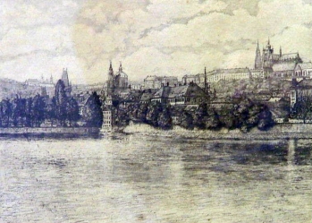 VÁVRA Viktor Václav (1869-1929): „Praha“, lept