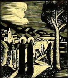 ŠÍMA Josef (1891-1971): „Krajina“, dřevoryt na papíře