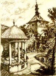 PITRMANN Alois (1911): „Zámecký pramen v Karlových Varech“, lito. na papíře