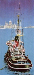 JUNEK Václav (1913): „Remorkér před Benátkami“