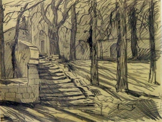 KONUPEK Jan 1883-1950): „Peruc“, kresba tužkou