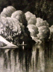 NEZNÁMÝ AUTOR: „Krajina I.“, „Krajina II.“, 2. grafické listy