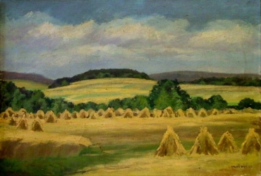 BÍLÝ Miloš: „Žně na Karlovarsku“, ol., pl.