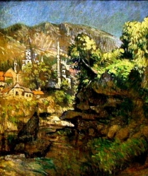 RIEGEL Jaroslav (1893): „Motiv z Hercegoviny“, ol., pl.