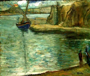 ADÁMEK Alfred (1896): „Ve francouzském přístavu“, ol., pl.