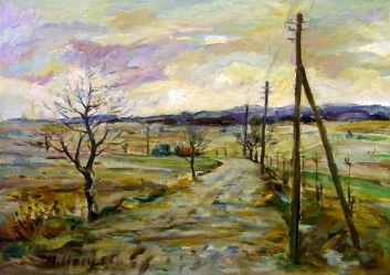 HOLÝ Miloslav (1897-1974): „Podzimní krajina“, ol., pl.