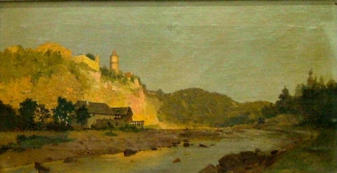 JANSA Václav (1859-1913): „Zvíkov“, ol, pl.