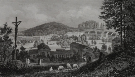 POPPEL Johann Gabriel Fridrich (1807-1882): Pohled na Mariánské Lázně.