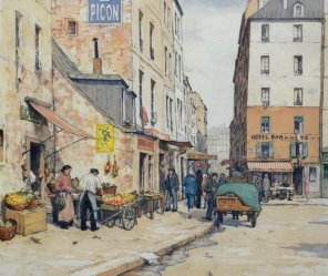 ŠIMON Tavík František (1877-1942): Ovocný trh v Paříži.