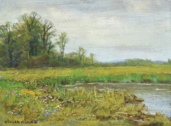 HůRKA Otakar (1889-1966): Krajina s rybníčkem.