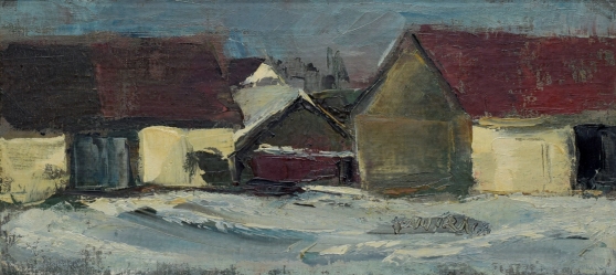FAMÍRA Emanuel (1900-1970): Stodoly v zimě.
