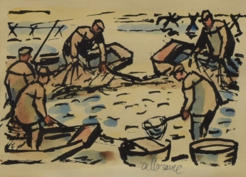 MORAVEC Alois (1899-1987): Výlov rybníka.
