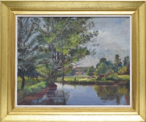 DRAHOŇOVSKÝ Josef (1877-1938): Krajina s rybníčkem.