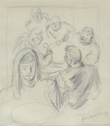 PODEŠVA František  (1893-1979): U stolu.