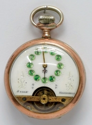 Stříbrné kapesní hodinky,  ANCRE Hebdomas, Švýcarsko.