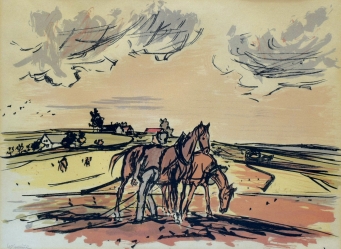 SEDLÁČEK Vojtěch (1892-1973): Koně na poli.