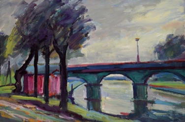 KRAUS Milan (1927-2010): Most přes Ohři. Portrét dámy.
