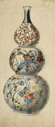 HOCHSIEDER Norbert (1879-1958):  Návrh dekoru na porcelánovou vázu.