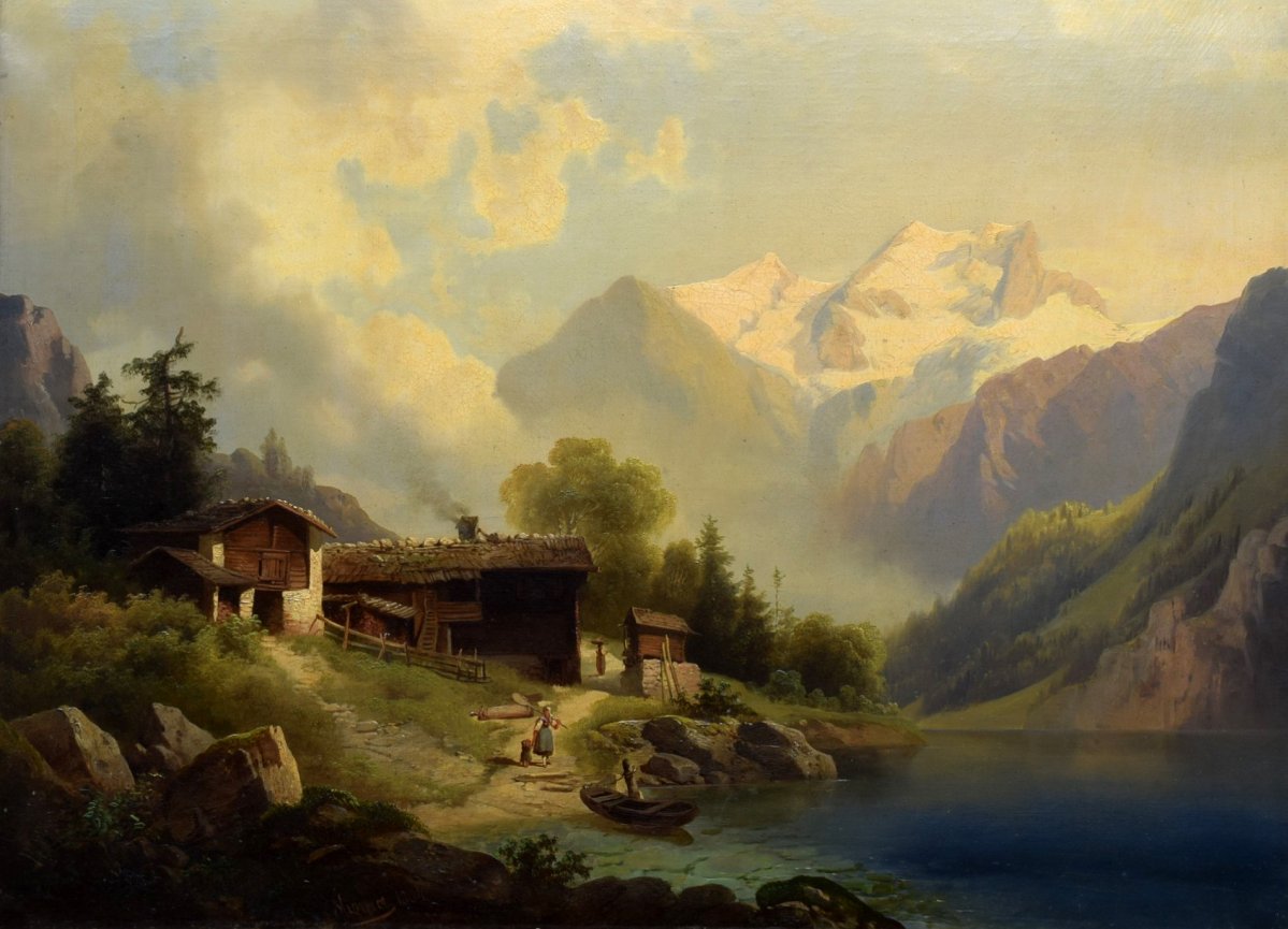 THOMA Josef (1828-1899): Alpská krajina.