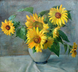 ŠVARC Václav (1886-1956): Slunečnice ve váze.