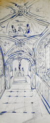 HOCHSIEDER Norbert (1879-1958): Studie výzdoby interiéru kostela.