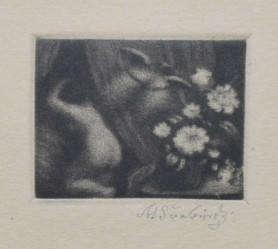ŠVABINSKÝ Maxmilián (1873-1962): Bílá kamélie (malá na šířku).