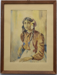BOTSCHEN Ludwig  (1905-1973): Děvče s copy.