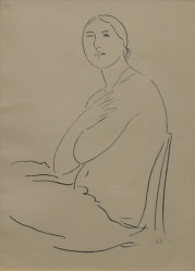 KREMLIČKA Rudolf (1886-1932): Sedící žena.