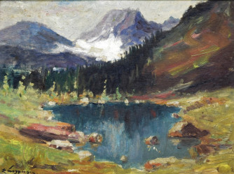 HOSPERGER Emanuel (1891-1984): Jezero v Tatrách.