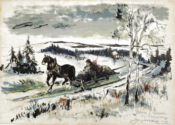 HODEK Josef (1888-1973): Zima v Brdech.
