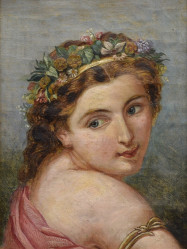 ANONYM: Dívka s květinovým věnečkem.