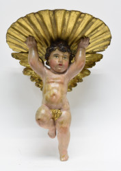 ANONYM: Barokní konzolka s andělíčkem.