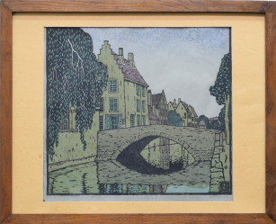 THIEMANN Carl (1881-1966): Kamenný most v Bruggách.