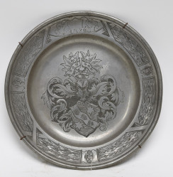 Cínový talíř 1786.