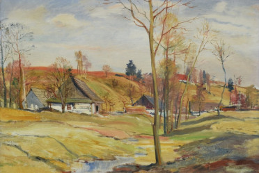 KNOTEK (Juhas) Václav (1891-1951): Podzimní krajina.